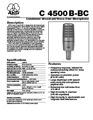 AKG C 4500 B-BC specifications