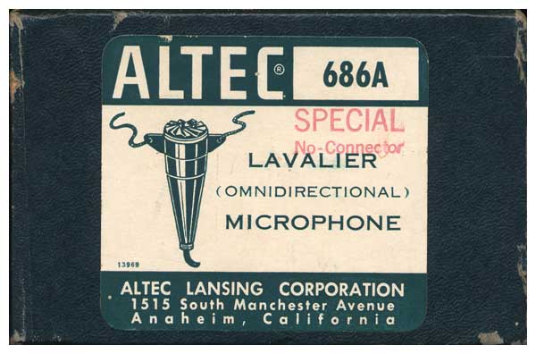 The Altec 686A lavalier mic