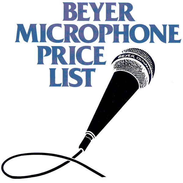 Beyer price list cover