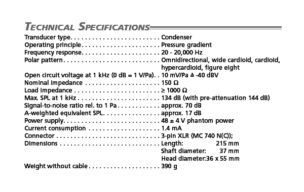 Technical specifications