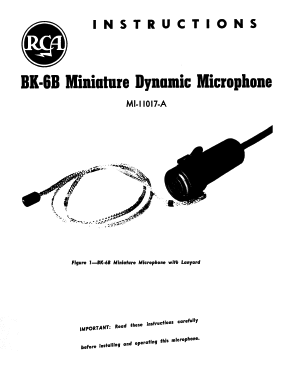 RCA Type BK-6B instructions