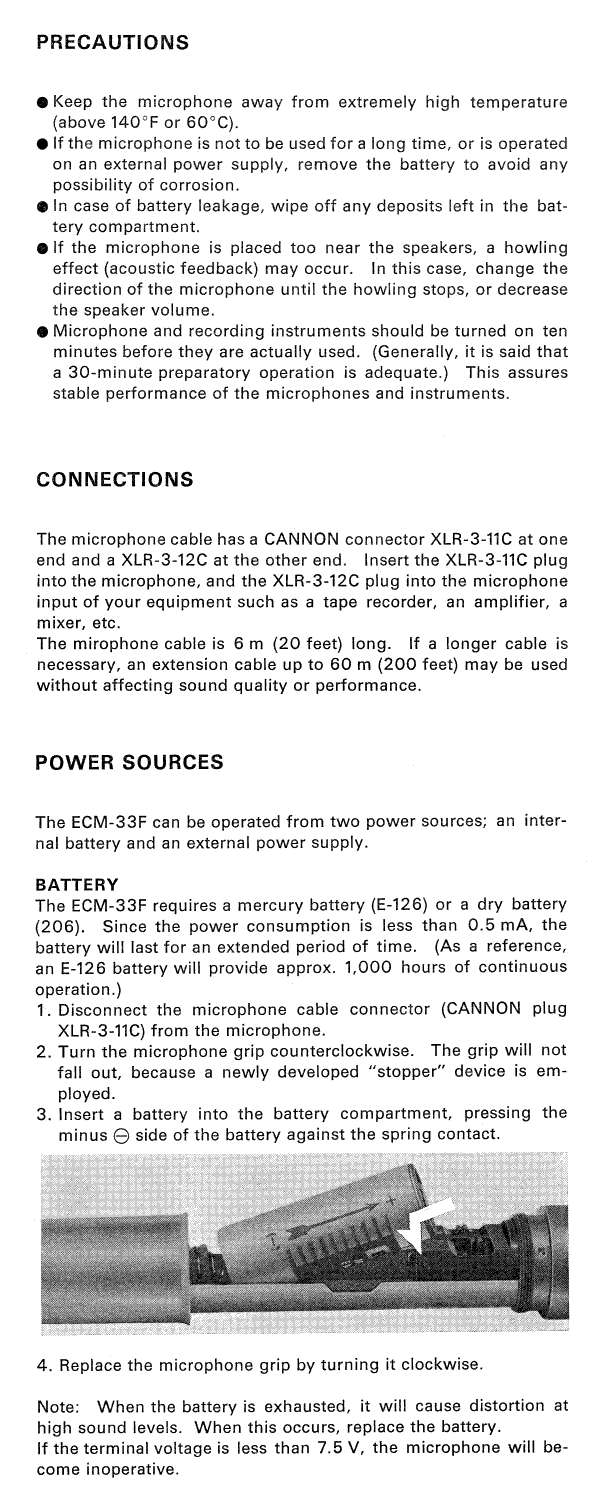ECM-33 specifications
