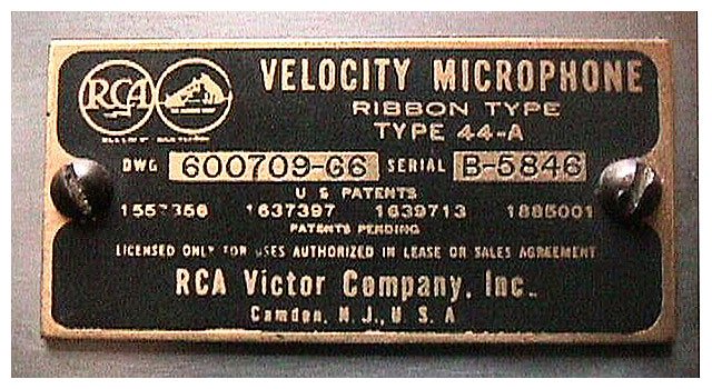 RCA Type 44A plate