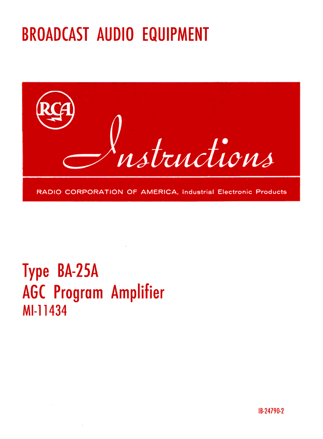 Type BA-25A Amplifier