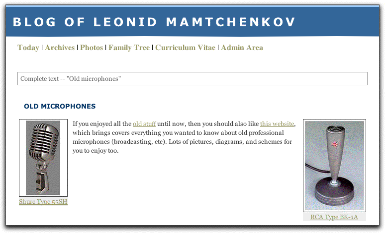 Leonid Mamchenkov blog