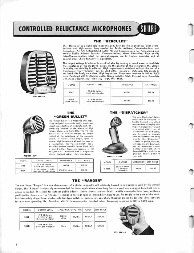 Shure Catalog 44A
