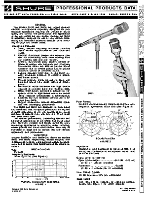 Shure SM54 technical specifications