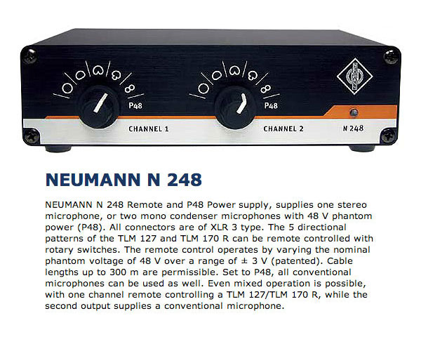 The Neumann N 248 power supply