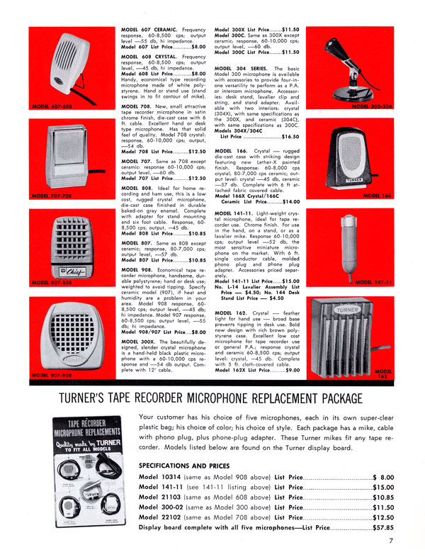 Turner Microphone Catalog