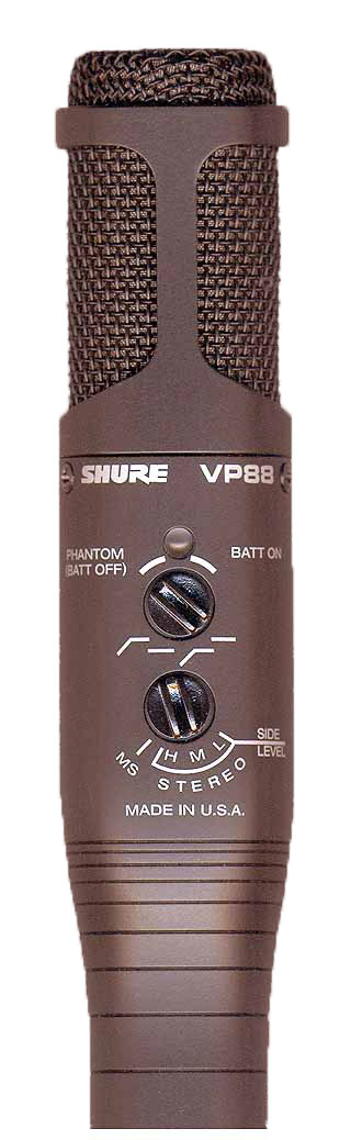 Shure VP88 controls